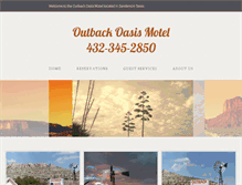 Tablet Screenshot of outbackoasismotel.com